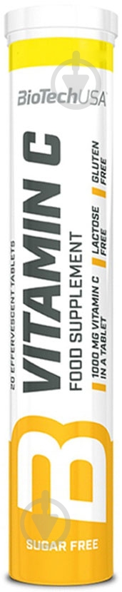 Витамины BioTechUSA Vitamin C Effervescent tablets 20 шт./уп. - фото 1 Витамины BioTechUSA Vitamin C Effervescent tablets 20 шт./уп. - фото 1