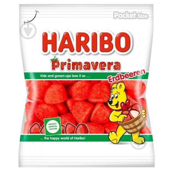Конфеты желейные Haribo Primavera Erdbeeren 100 г - фото 1
