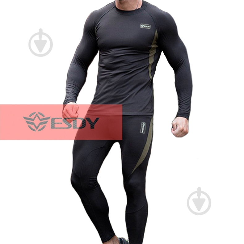 Термобелье ESDY Быстросохнущее JA-09 р.XXXL черный - фото 3