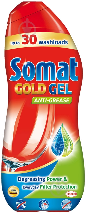 Гель для посудомийних машин Somat Gold Gel Anti-grease 0,6 л - фото 1