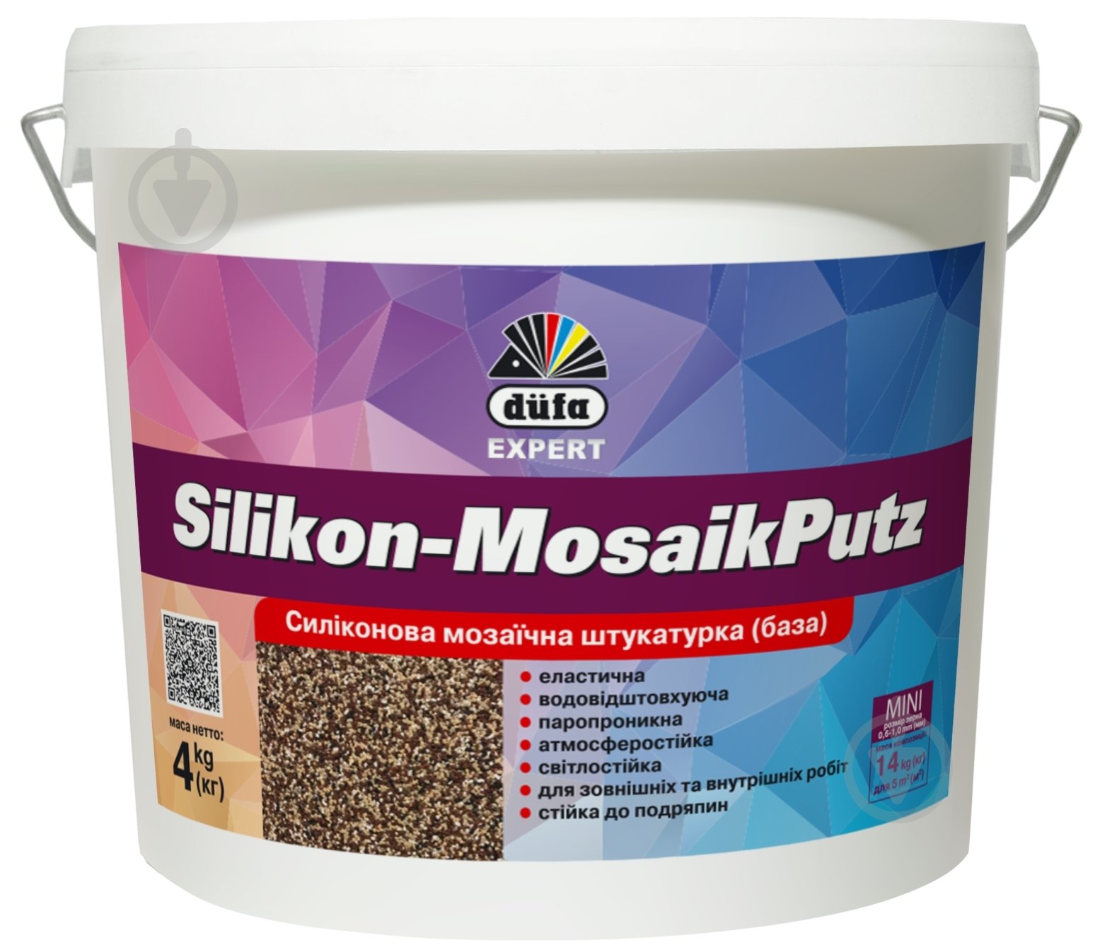 Декоративна штукатурка мозаїчна Dufa Expert Silikon-MozaikPutz Mini N217 14 кг - фото 2