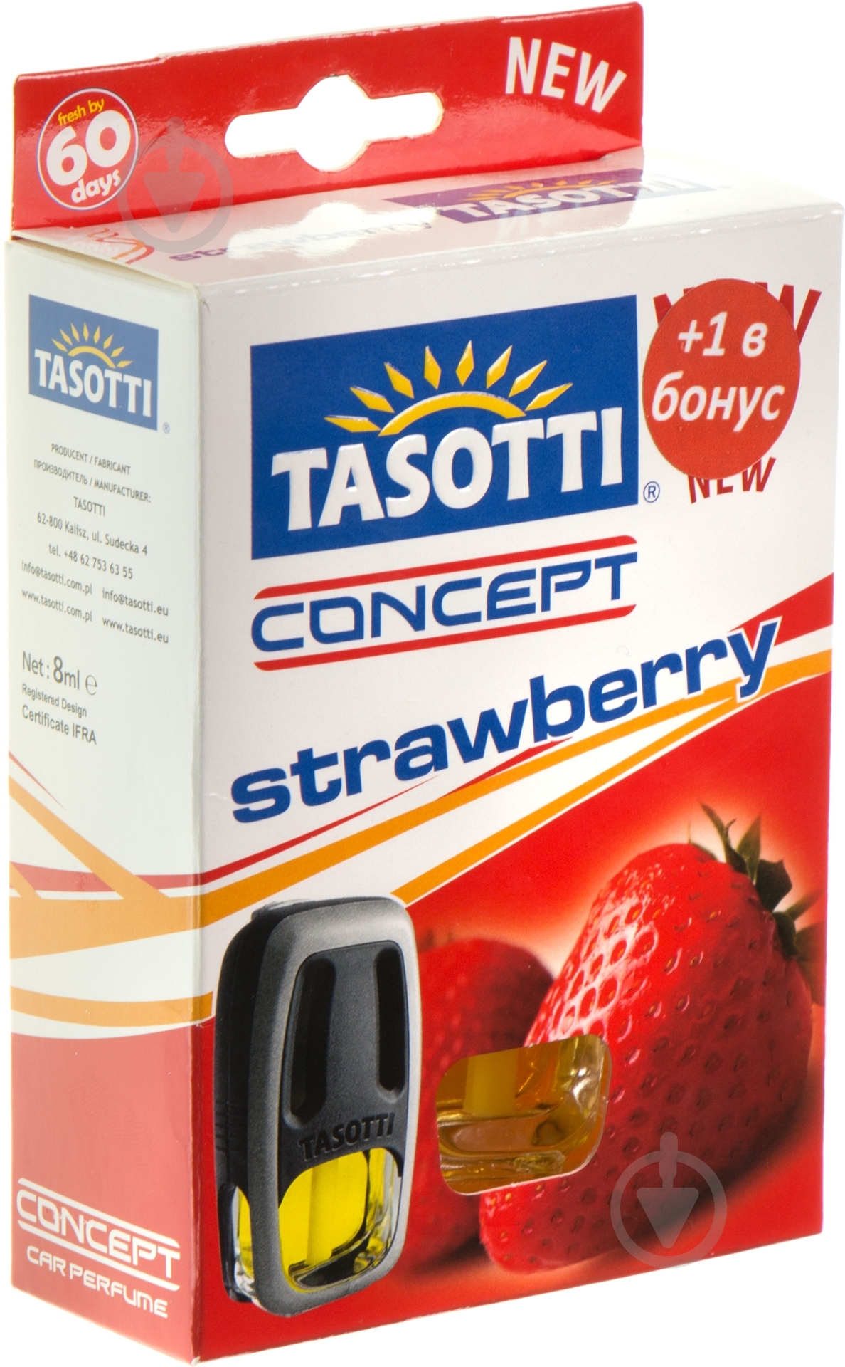 Ароматизатор на дефлектор Tasotti Concept клубника - фото 1 Ароматизатор на дефлектор Tasotti Concept клубника - фото 1