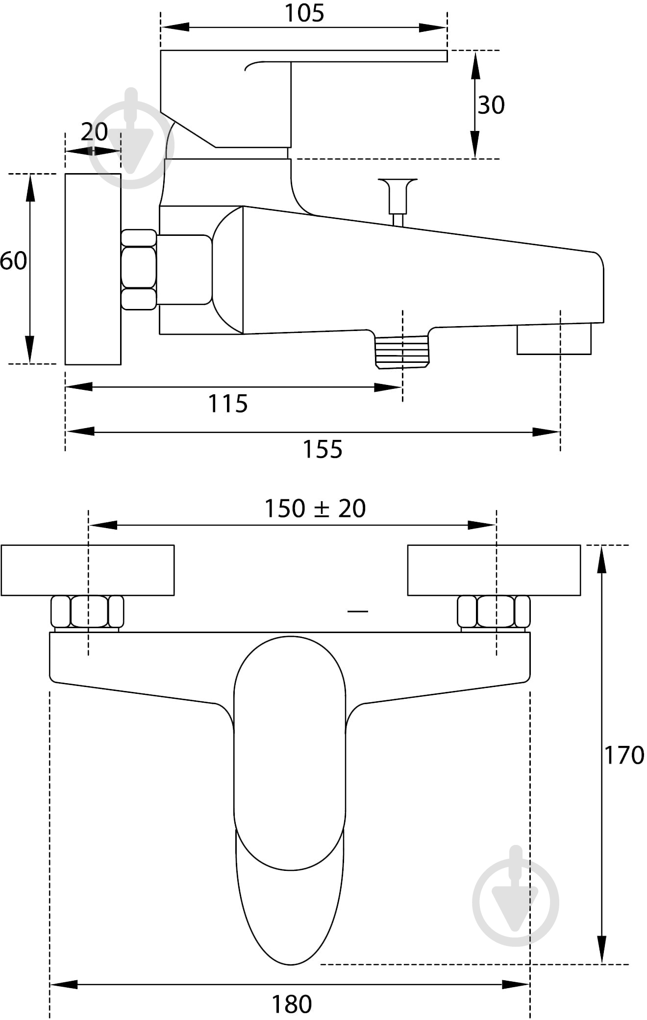 Смеситель для ванны Steinberg 111 1150 - фото 2 Смеситель для ванны Steinberg 111 1150 - фото 2