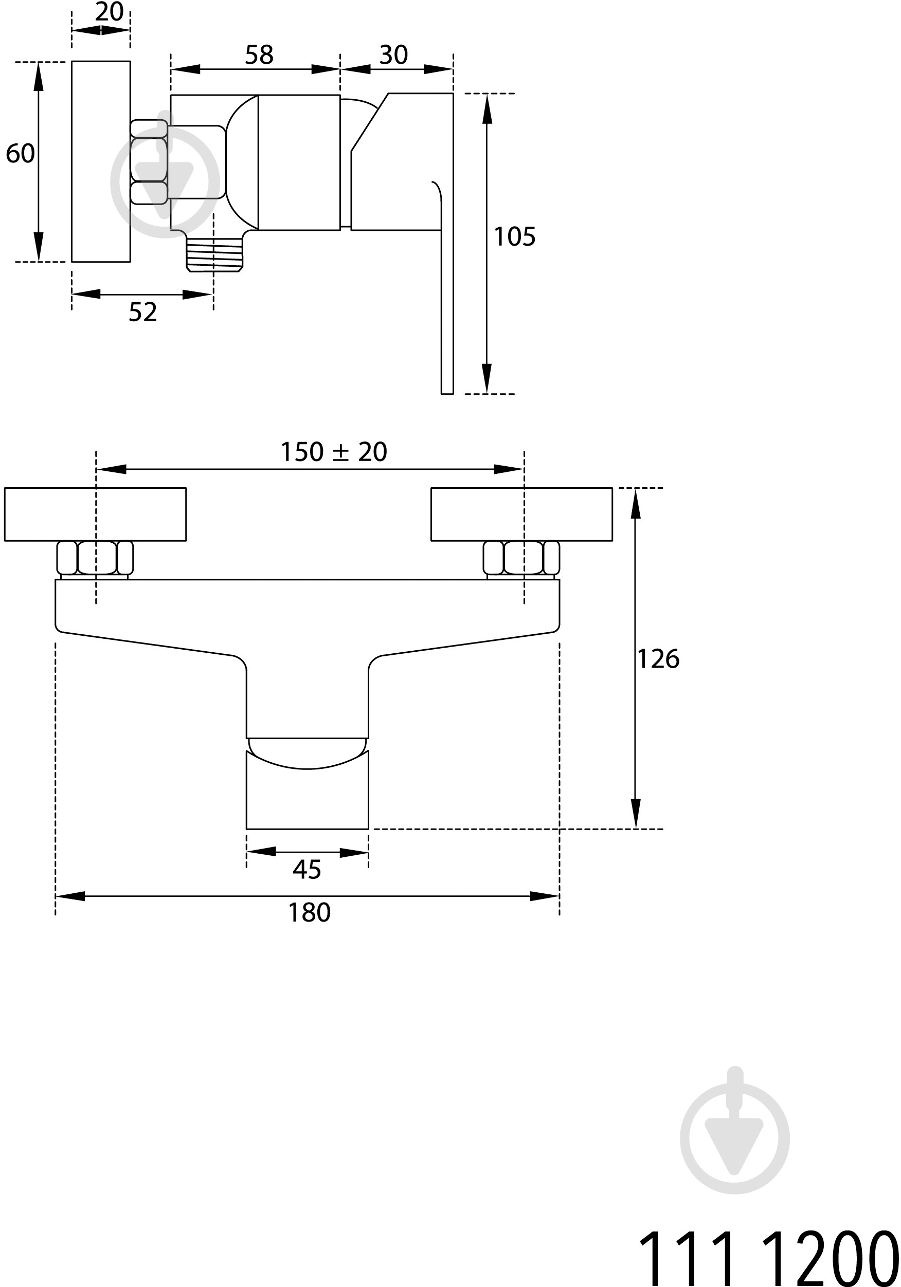Смеситель для ванны Steinberg 111 1200 - фото 2 Смеситель для ванны Steinberg 111 1200 - фото 2