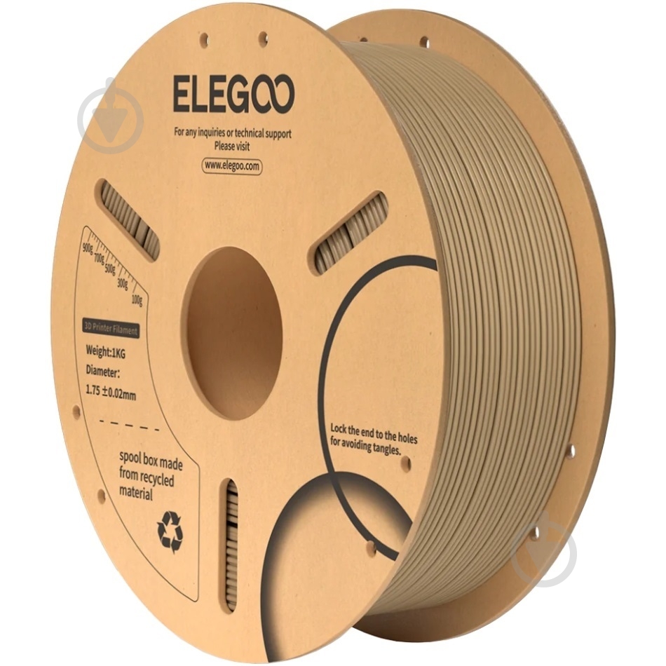 Пластик для 3D-принтера ELEGOO PLA 1 кг 1,75 мм древесина - фото 1 Пластик для 3D-принтера ELEGOO PLA 1 кг 1,75 мм древесина - фото 1