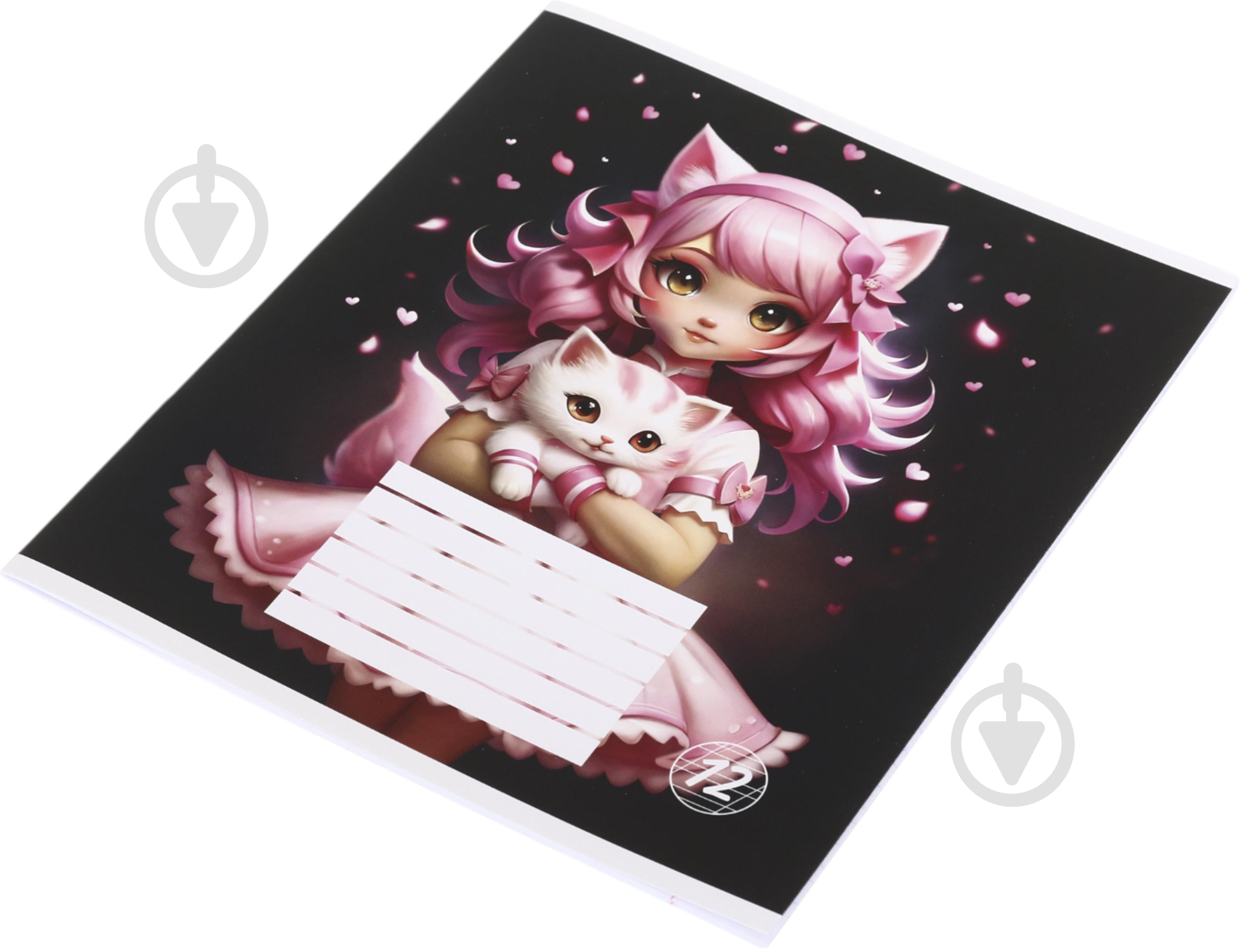 Зошит шкільний Robot cat_25 12 аркушів коса лінія Nota Bene - фото 3 Зошит шкільний Robot cat_25 12 аркушів коса лінія Nota Bene - фото 3