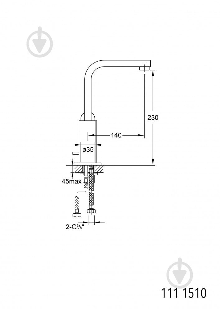 Змішувач для умивальника Steinberg 111 1510 - фото 2 Змішувач для умивальника Steinberg 111 1510 - фото 2