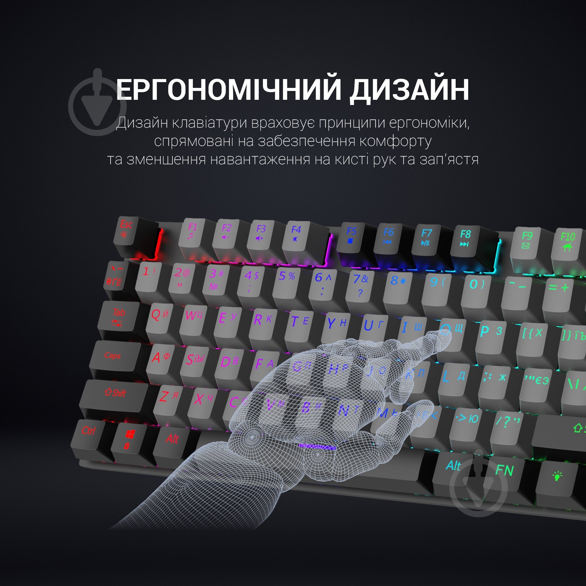 Клавиатура игровая GamePro (MK100B) black - фото 5