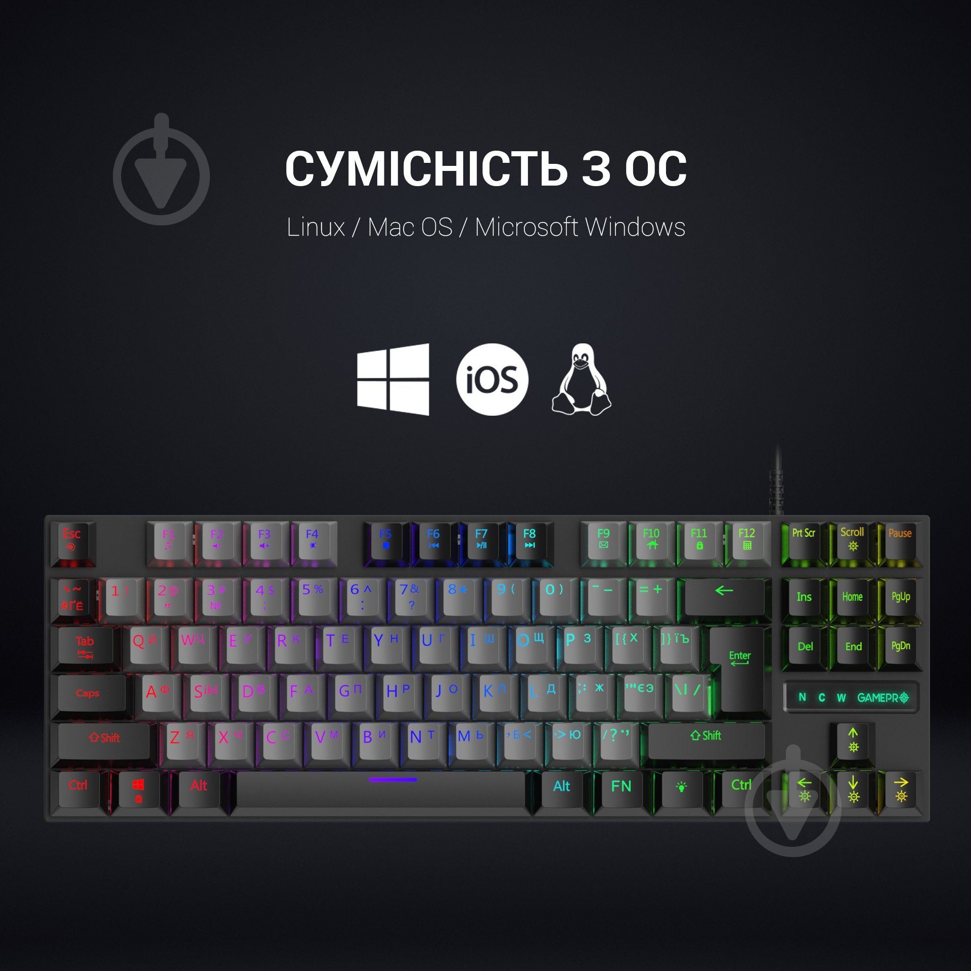 Клавиатура игровая GamePro (MK100B) black - фото 10