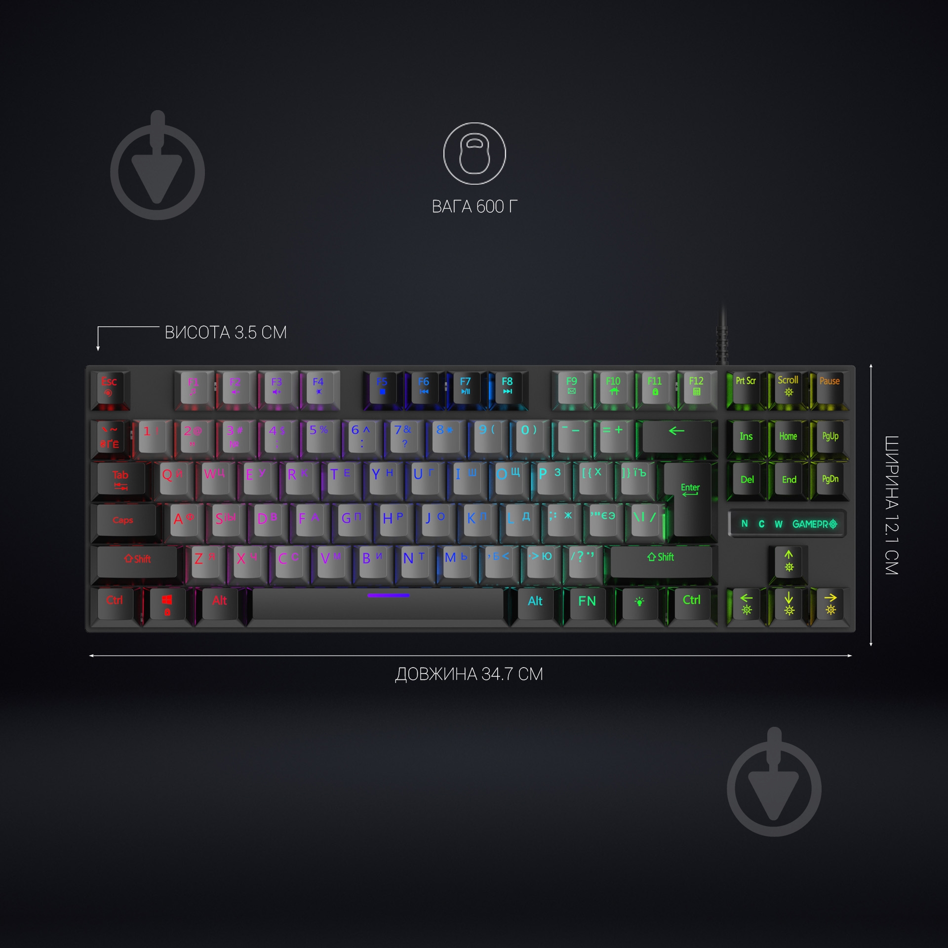 Клавиатура игровая GamePro (MK100B) black - фото 11