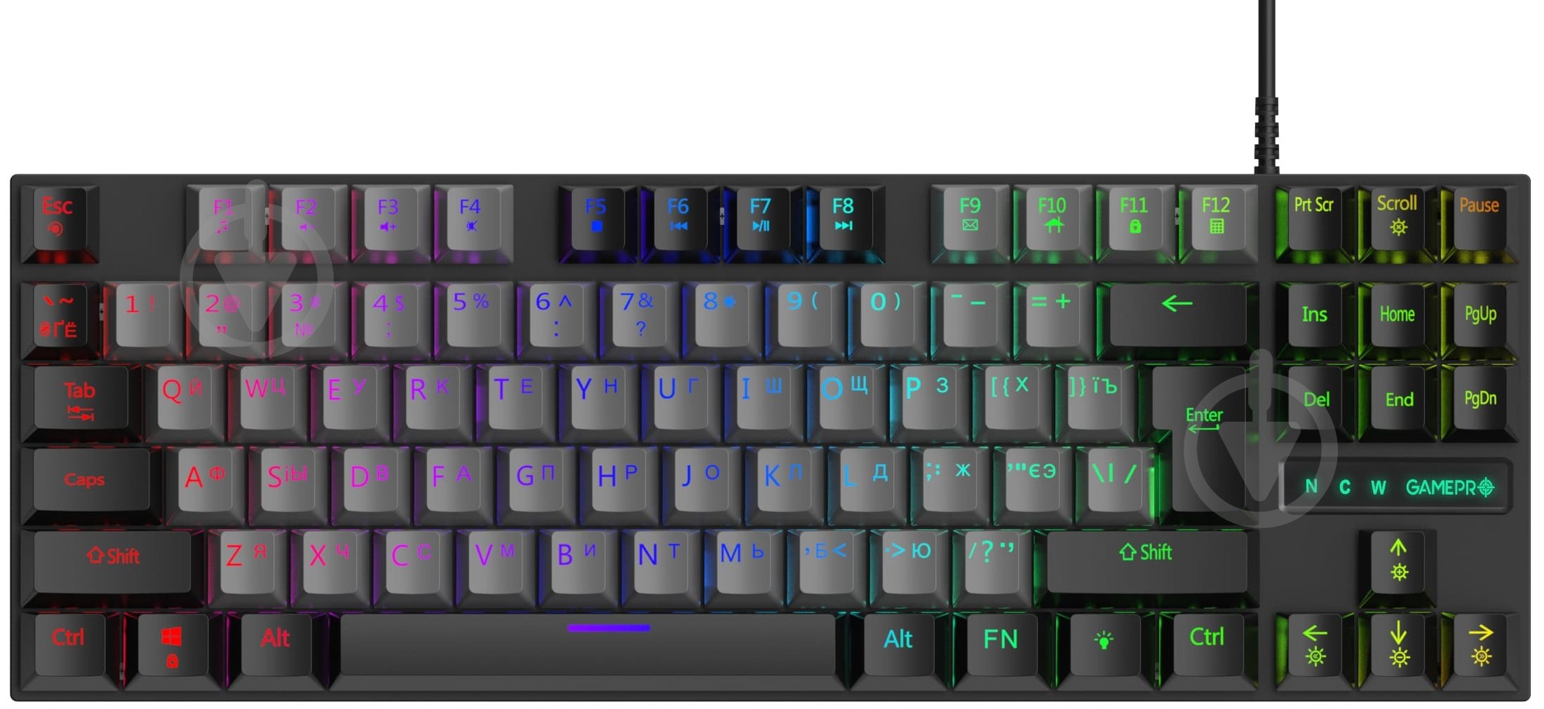 Клавиатура игровая GamePro (MK100B) black - фото 1