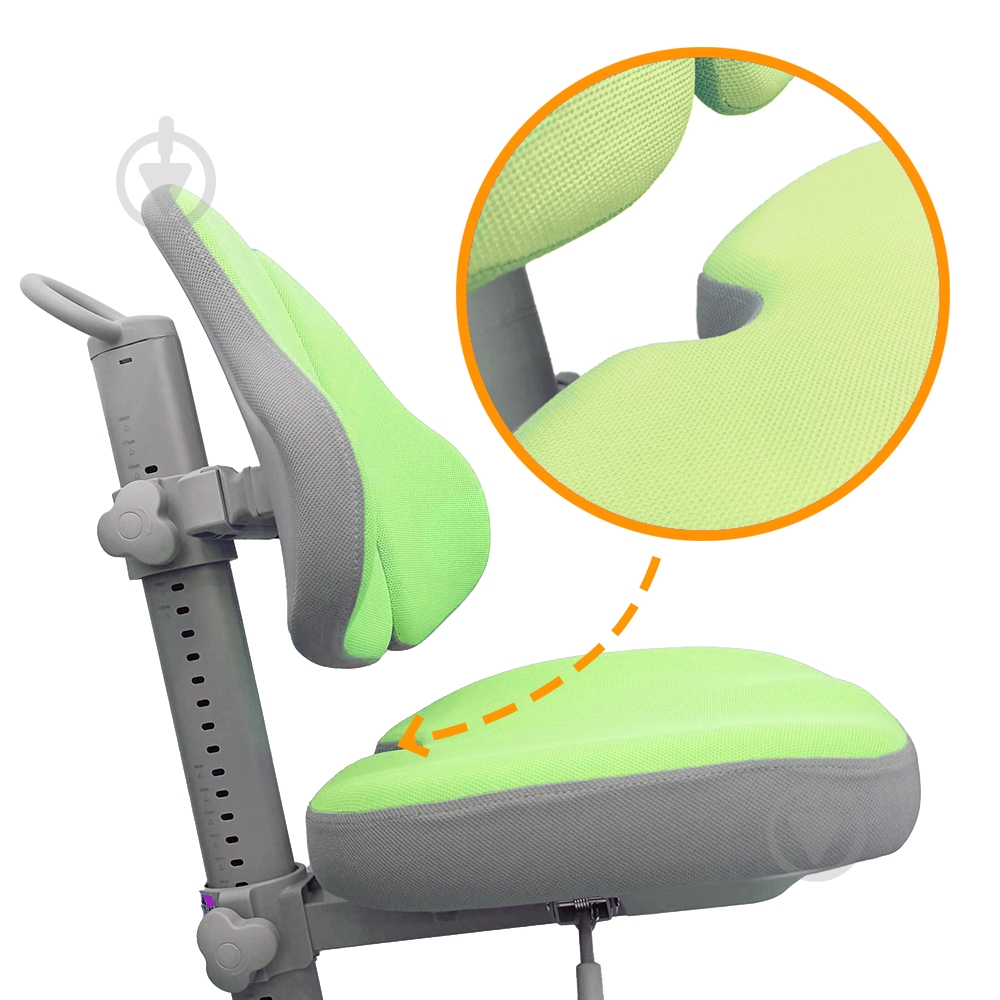 Кресло детское ErgoKids GT Y-403 ortopedic зеленый - фото 3