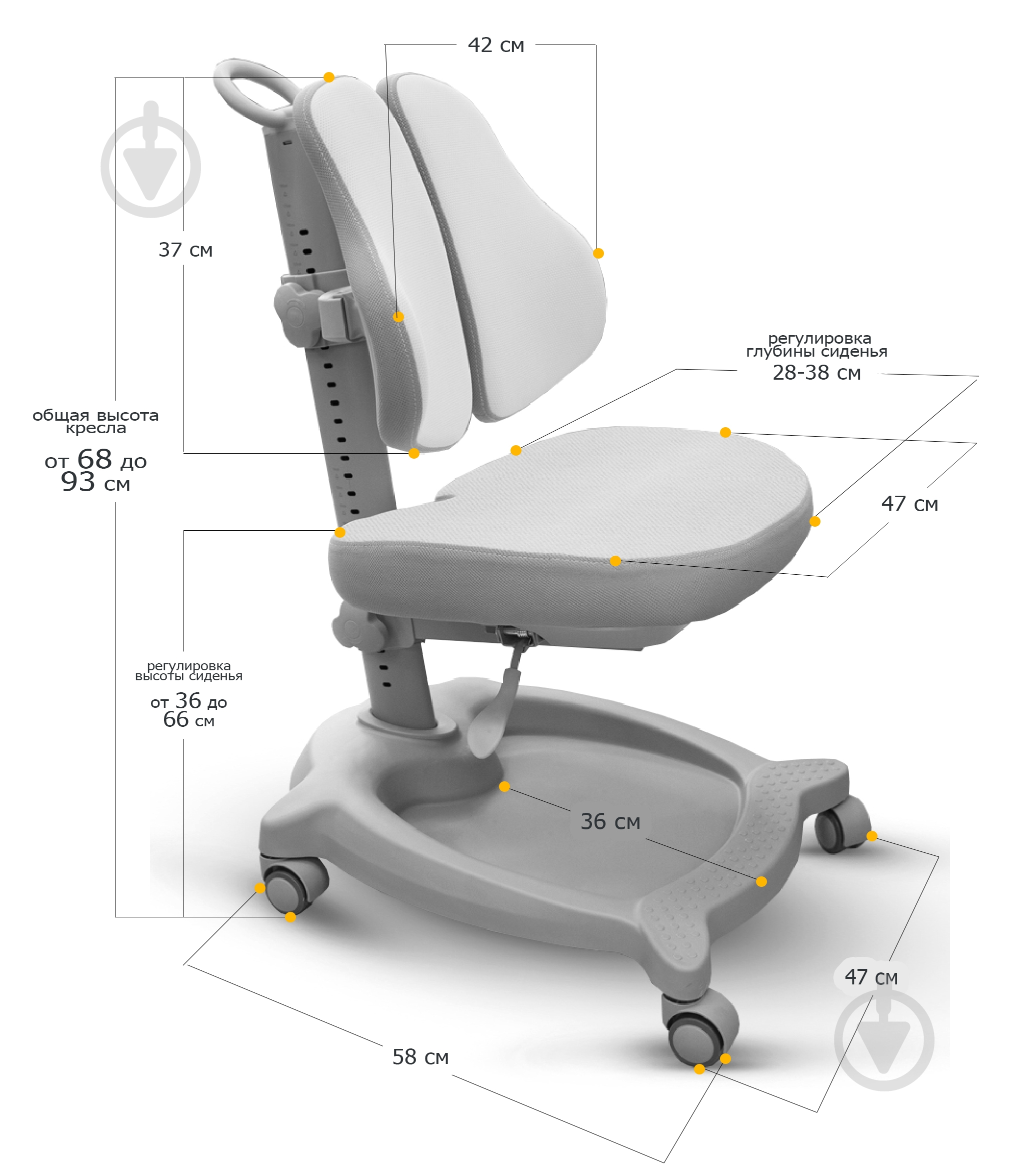 Кресло детское ErgoKids GT Y-403 ortopedic зеленый - фото 9