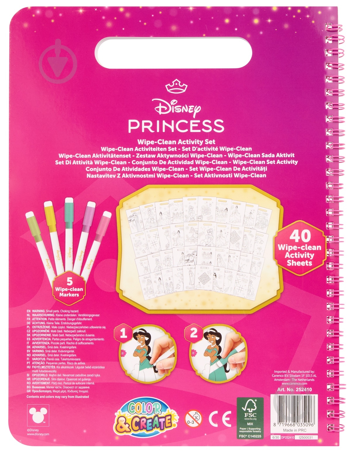 Набір-розмальовка Disney з маркерами, що стираються Princess Актівіті DP252410 - фото 3