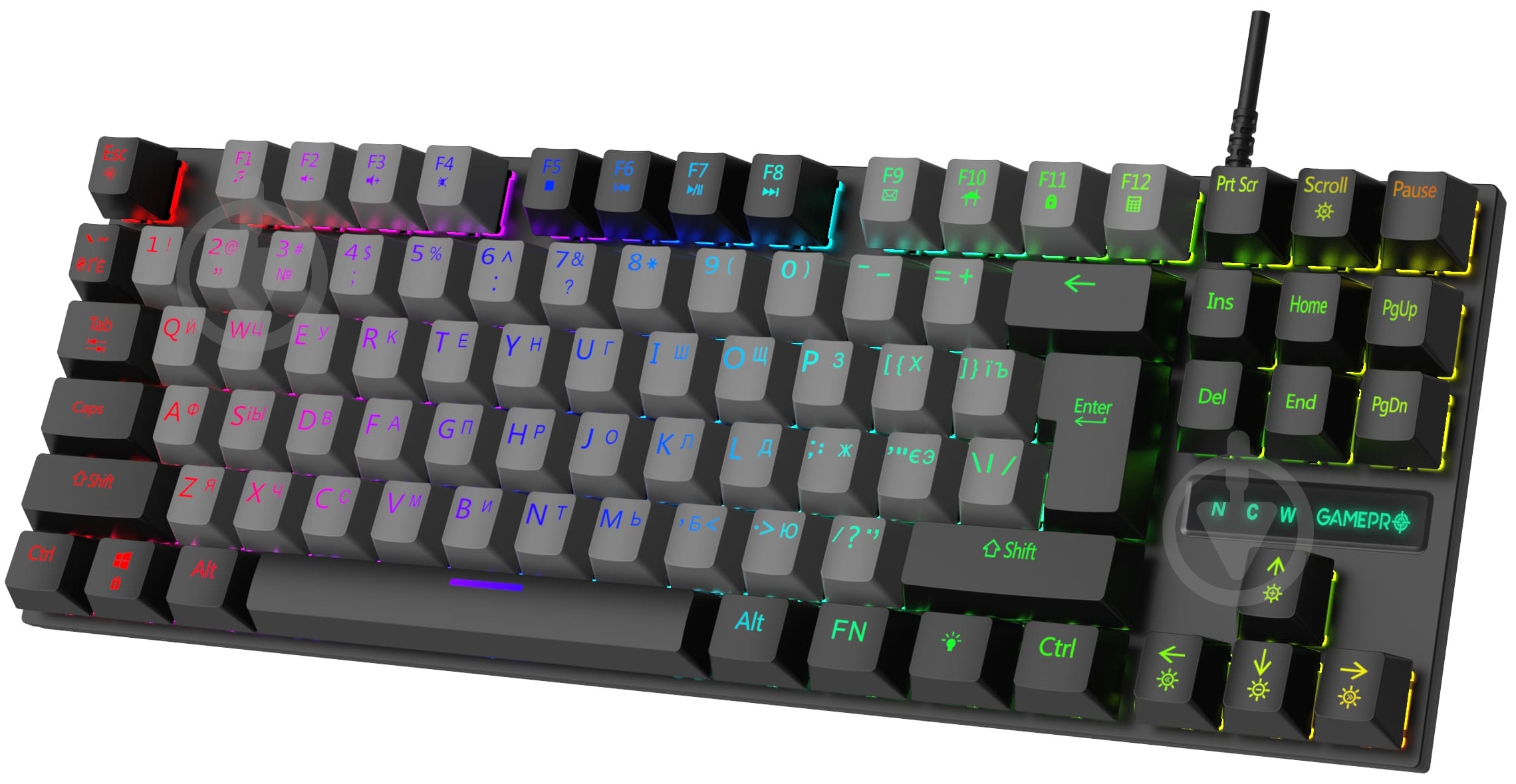 Клавиатура игровая GamePro MK100R (MK100R) black - фото 2