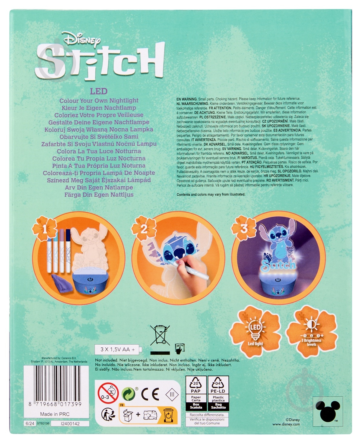 ᐉ Набір для творчості Disney LED нічник STITCH ST60198 • Краща