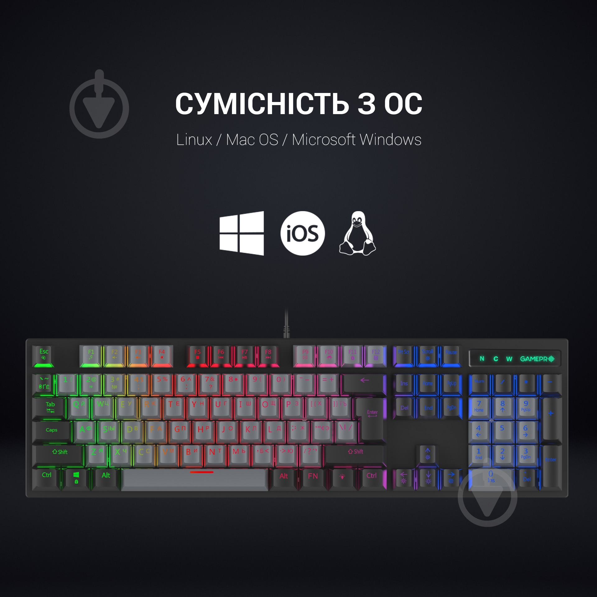 Клавиатура игровая GamePro (MK105B) black - фото 10 Клавиатура игровая GamePro (MK105B) black - фото 10