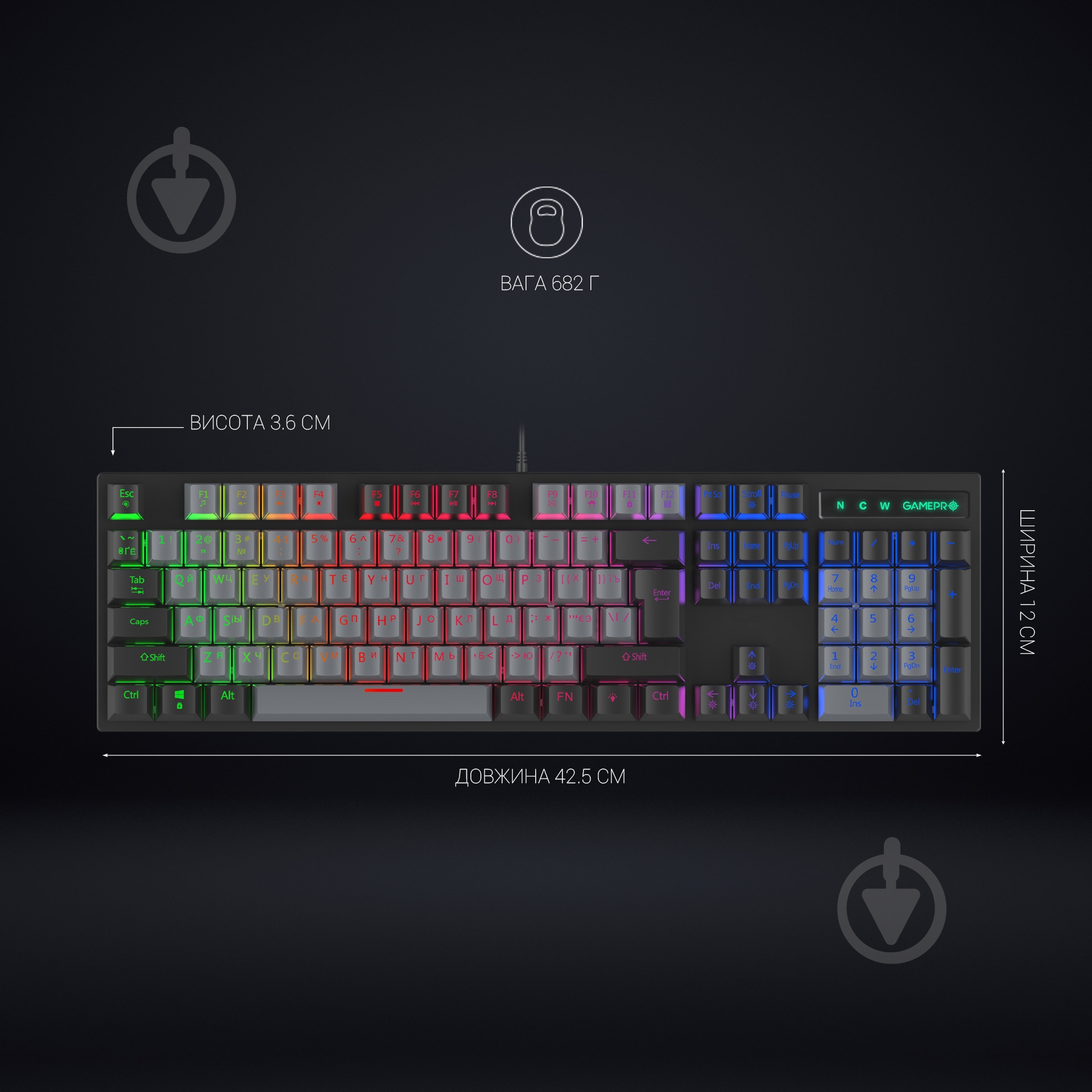 Клавиатура игровая GamePro (MK105B) black - фото 11 Клавиатура игровая GamePro (MK105B) black - фото 11