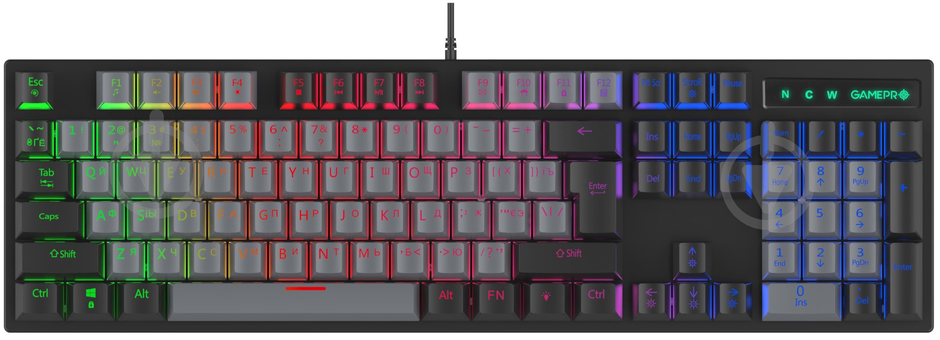 Клавиатура игровая GamePro (MK105B) black - фото 1 Клавиатура игровая GamePro (MK105B) black - фото 1