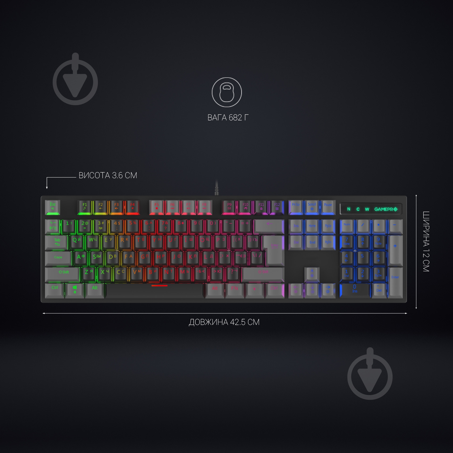 Клавиатура игровая GamePro (MK105R) black - фото 5 Клавиатура игровая GamePro (MK105R) black - фото 5