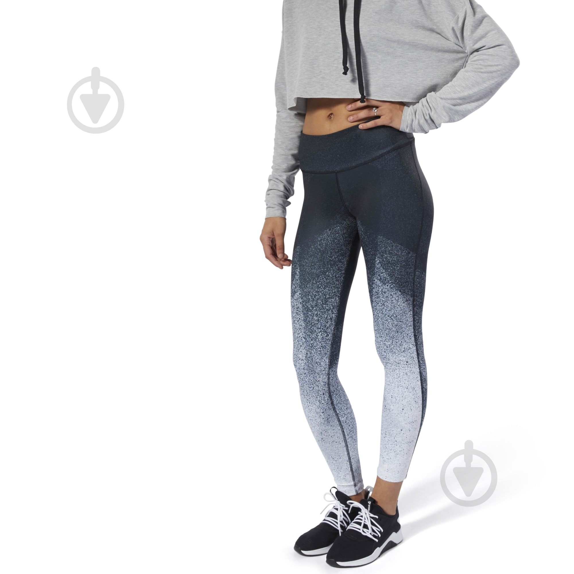 Лосины Reebok C Lux Bold Tight DP5825 р.L черный - фото 1
