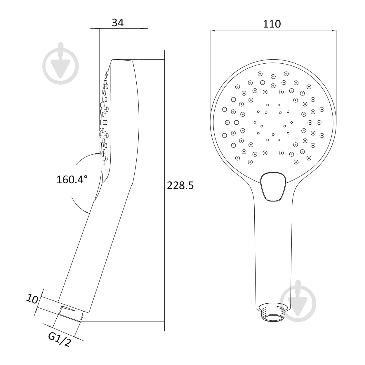 Лійка для душу Imprese W110T3 - фото 2 Лійка для душу Imprese W110T3 - фото 2