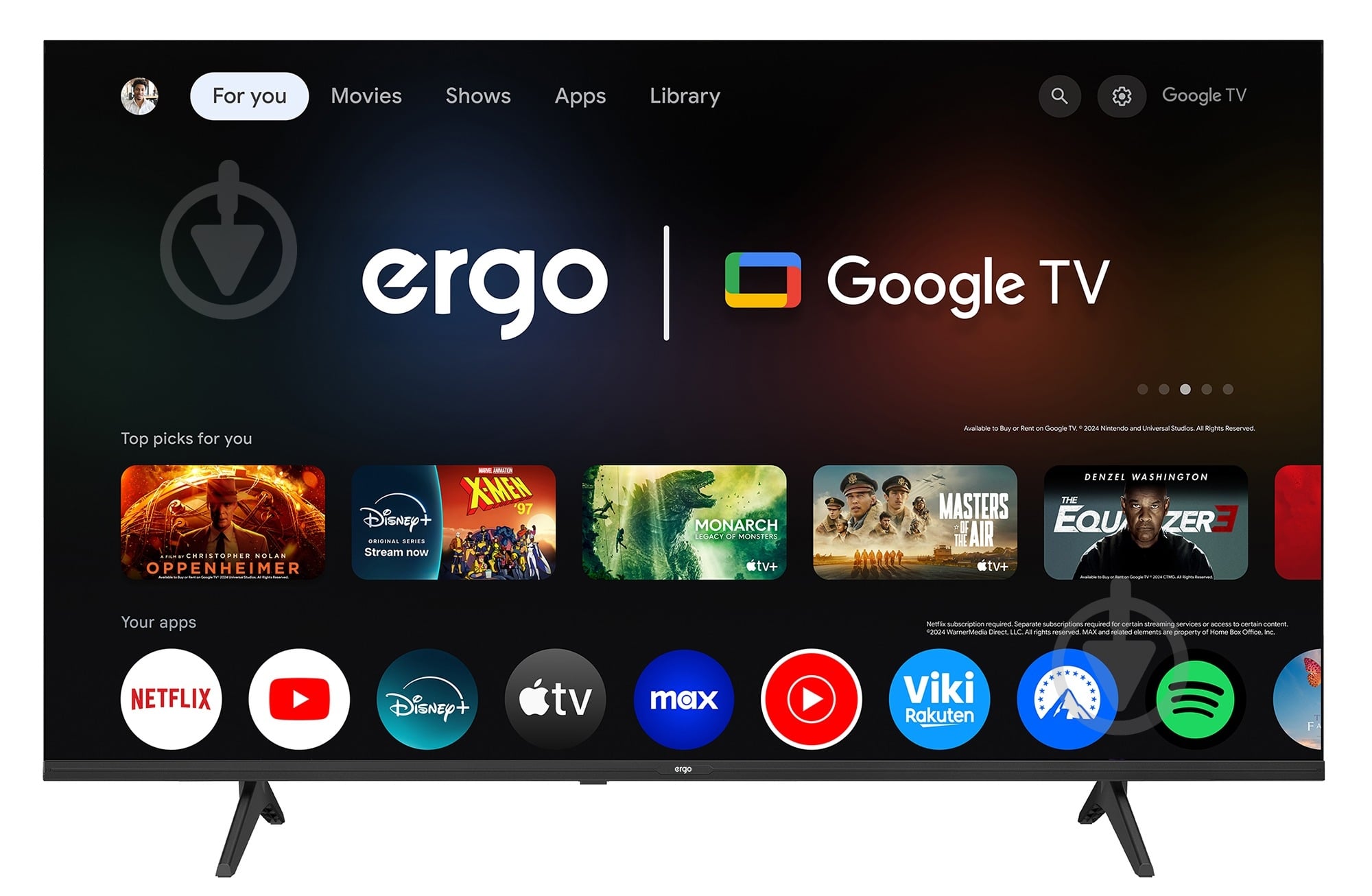 ВИТРИНА! Телевизор Ergo 55JUQ7500 - фото 2 ВИТРИНА! Телевизор Ergo 55JUQ7500 - фото 2