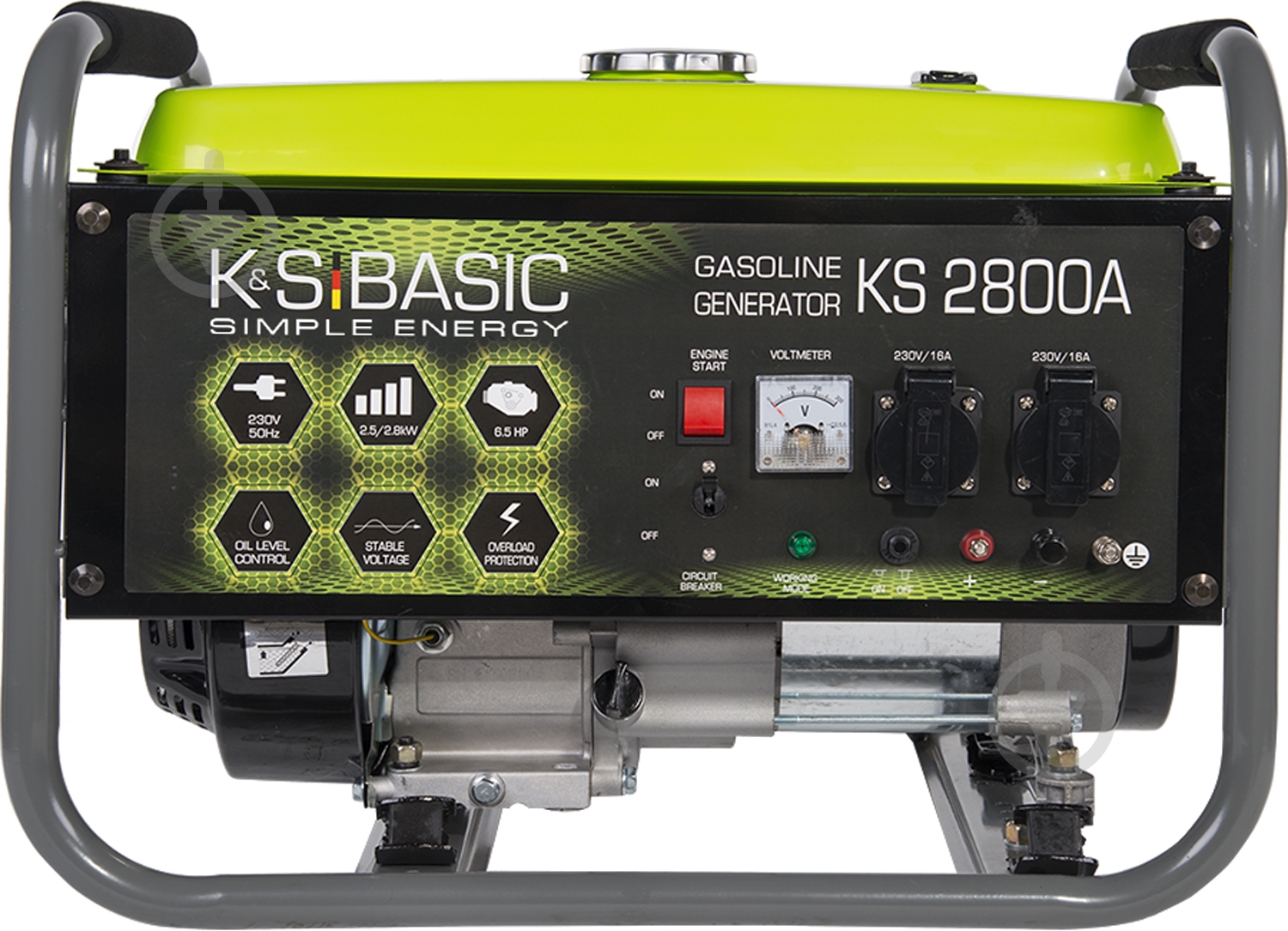Генератор бензиновый Konner&Sohnen 2,8 кВт / 2,8 кВт 230 В KSB 2800A - фото 1