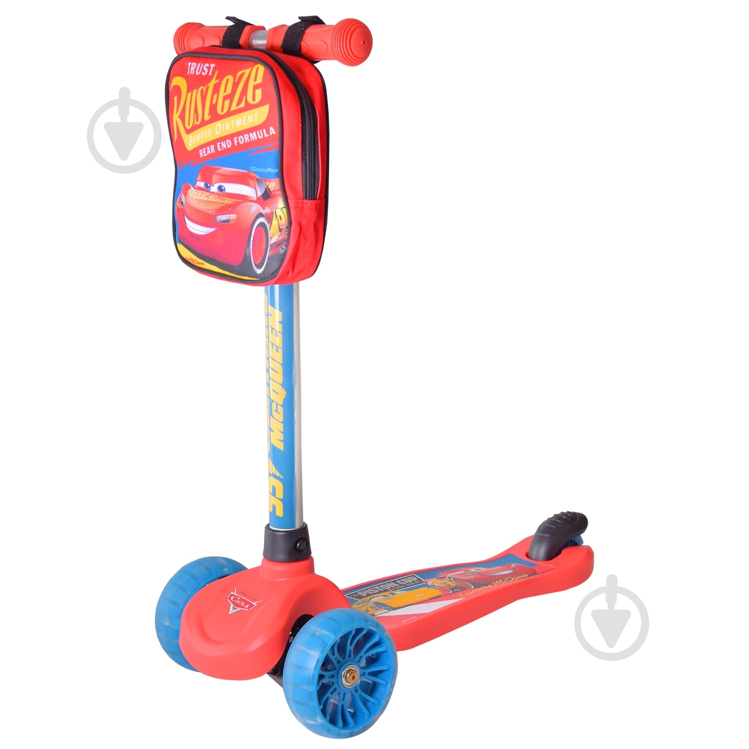 Самокат Disney Cars красный LS2214 - фото 2