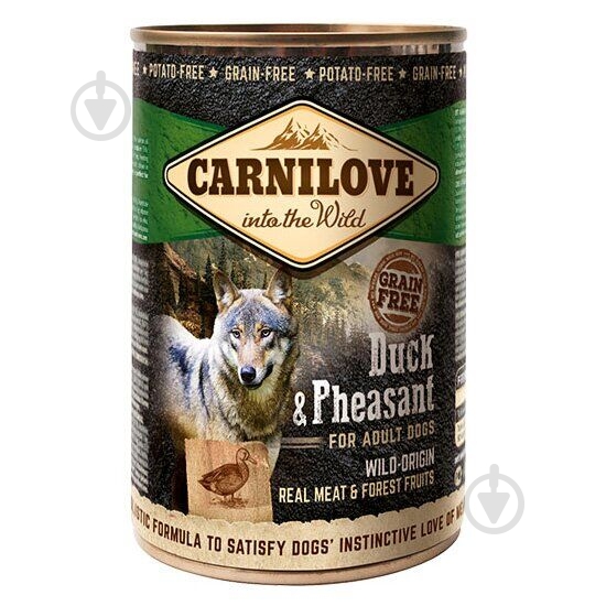 Консерва для всех пород Carnilove для собак, утка и фазан, ж/б, 400 г 400 г - фото 1 Консерва для всех пород Carnilove для собак, утка и фазан, ж/б, 400 г 400 г - фото 1