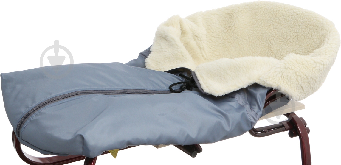 Матрас для санок конверт сірий - фото 1