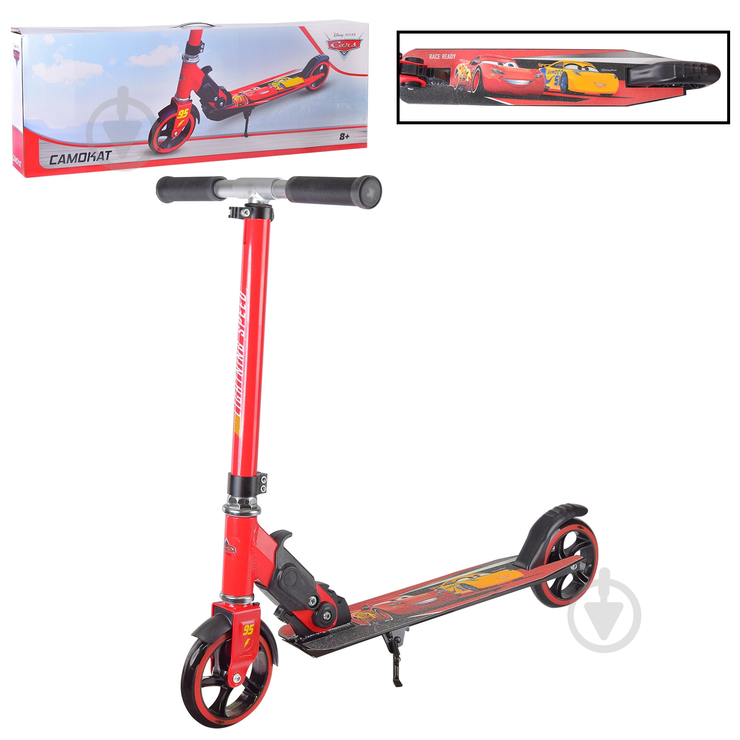 Самокат Disney Cars червоний SC22014 - фото 1