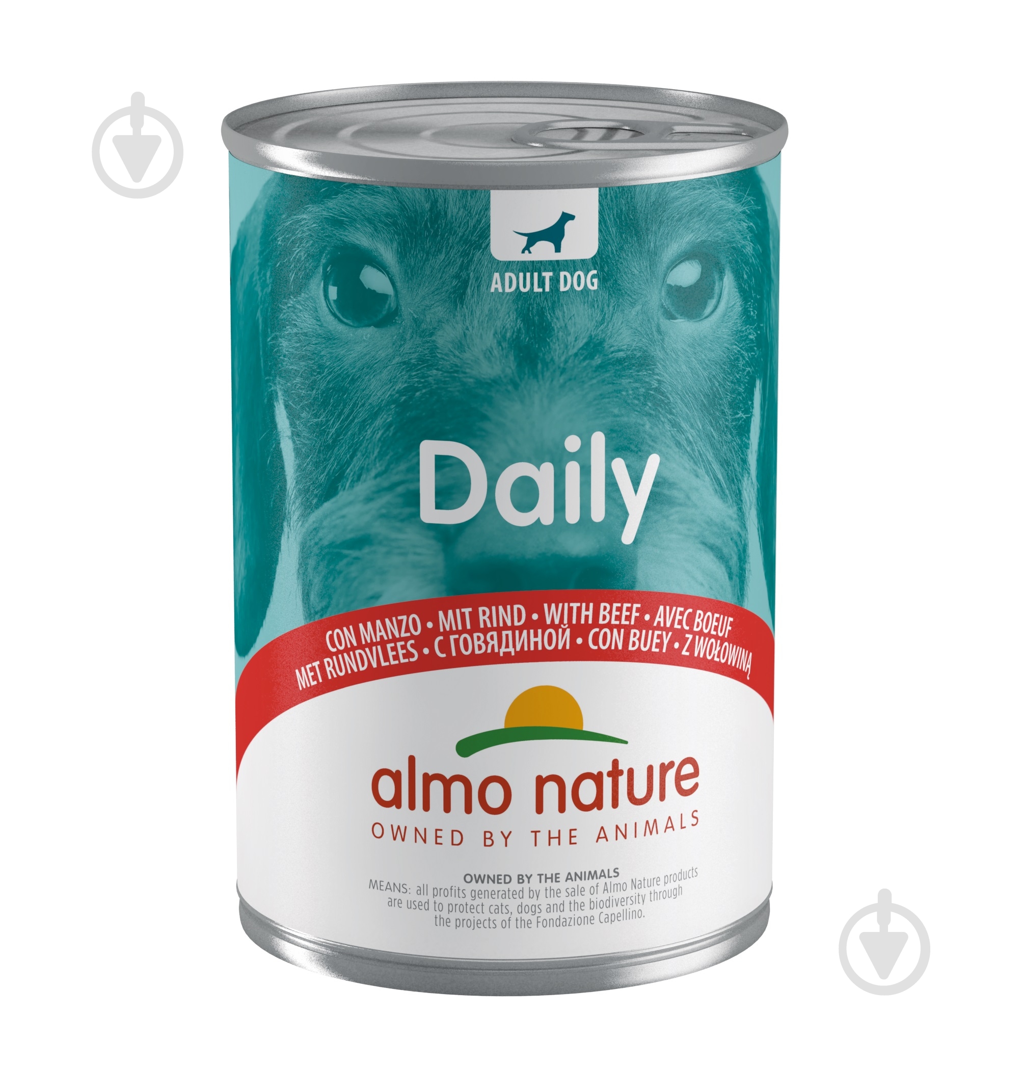 Консерва для взрослых собак для всех пород Almo Nature Daily Menu с говядиной 400 г - фото 1