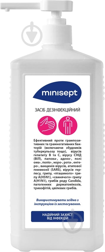 Антисептик Minisept с дозатором 1 л - фото 1