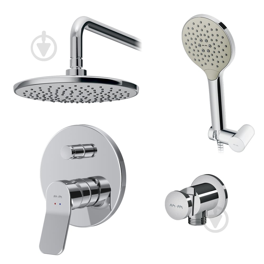 Набор смесителей для душа AM.PM X-Joy хром FB85A1RH20 - фото 1 Набор смесителей для душа AM.PM X-Joy хром FB85A1RH20 - фото 1