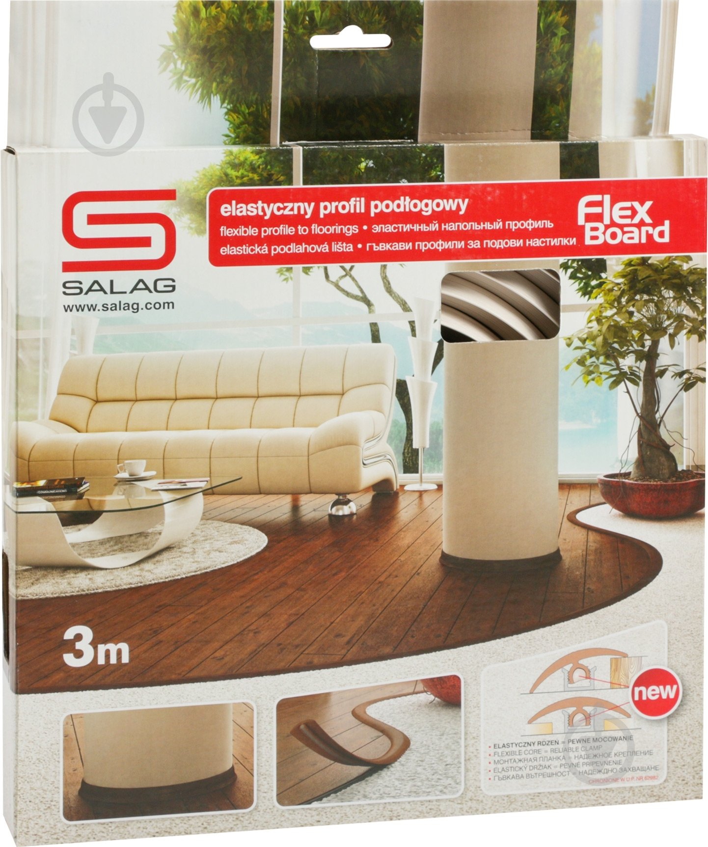 Плінтус гнучкий Salag клен патіно 4х38х3000 мм - фото 3