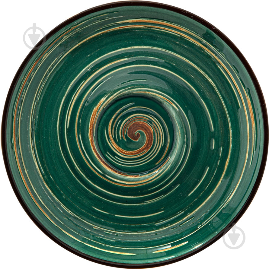 Блюдце Wilmax Spiral Green 11 см WL-669533/B - фото 1