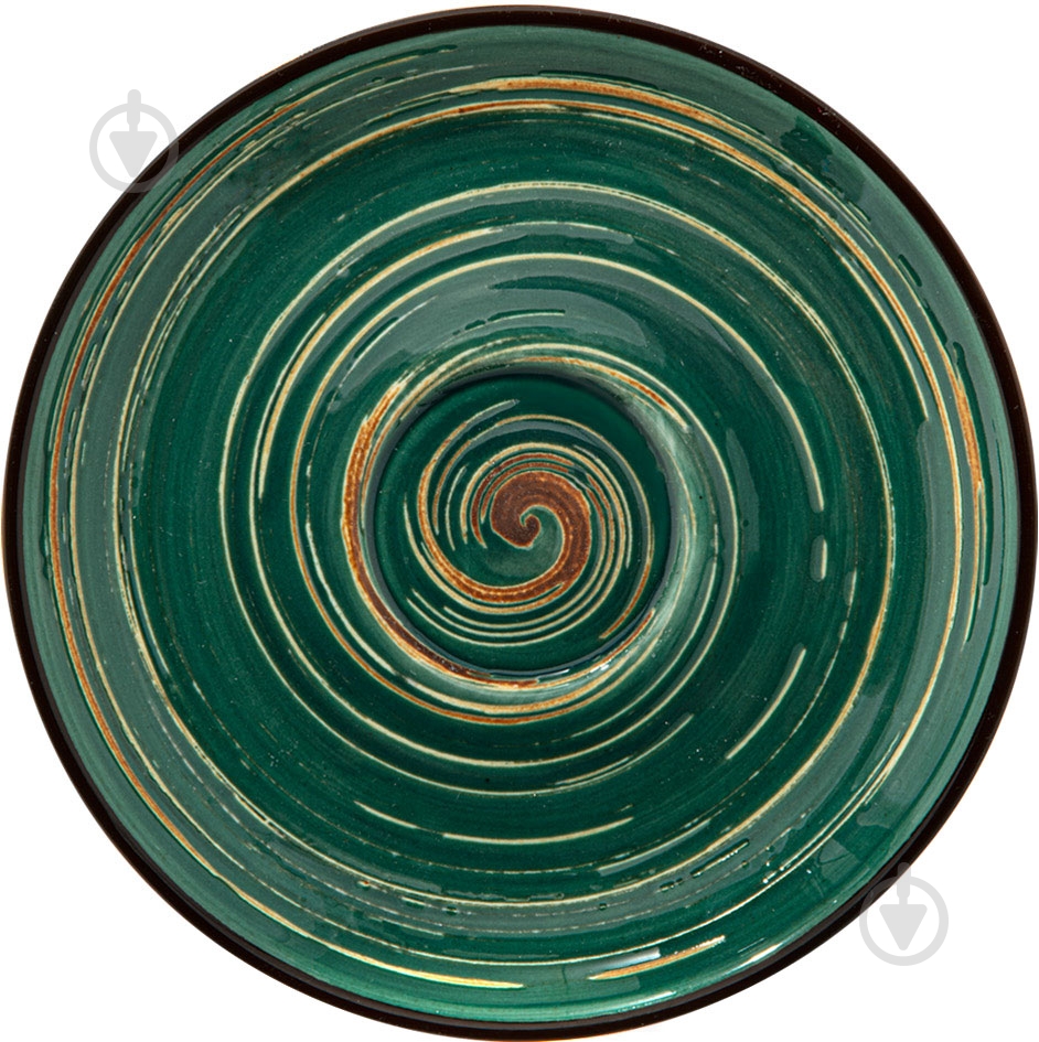Блюдце Wilmax Spiral Green 12 см WL-669534/B - фото 1
