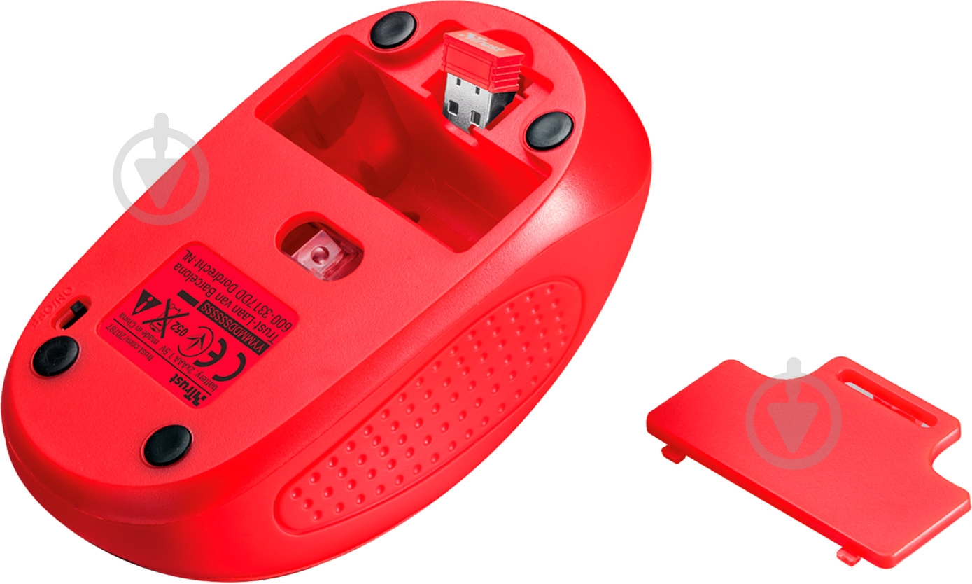 Мышь Trust Primo Wireless Mouse (20787) red (6231369) - фото 4