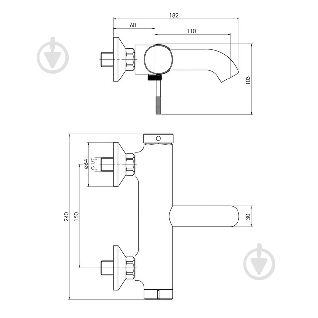 Смеситель для ванны Imprese Brenta ZMK081906040 - фото 2 Смеситель для ванны Imprese Brenta ZMK081906040 - фото 2