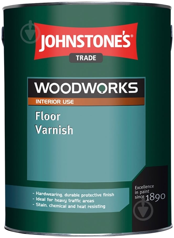 Лак для підлоги Floor Varnish Johnstone's напівмат безбарвний 2,5 л - фото 1