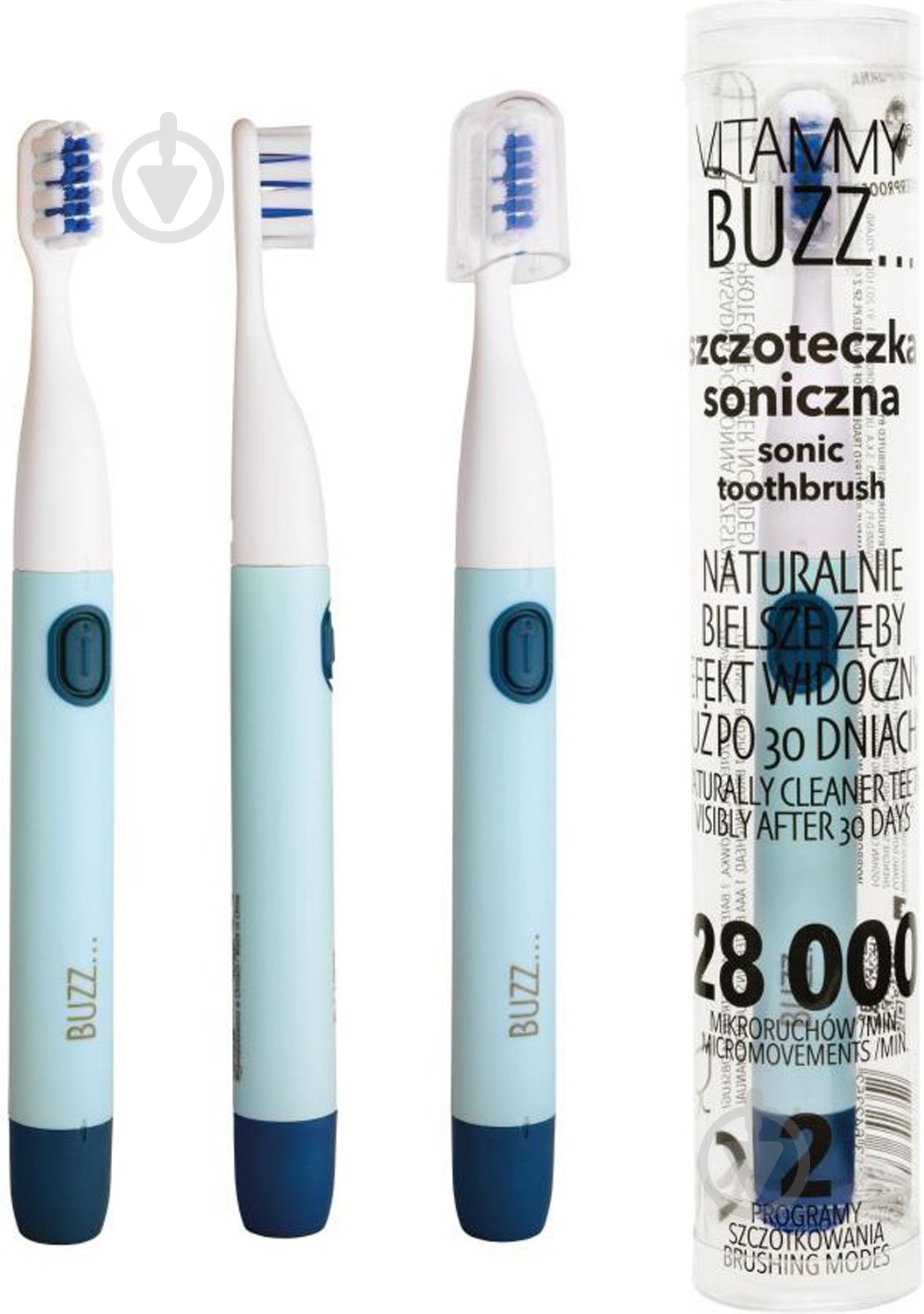 Электрическая зубная щетка Vitammy Buzz Blue TOW015083 - фото 6