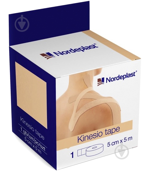 Лейкопластырь НордеПласт Kinesio Tape 5 см х 5 м нестерильные 1 шт. - фото 1 Лейкопластырь НордеПласт Kinesio Tape 5 см х 5 м нестерильные 1 шт. - фото 1