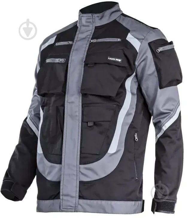 Куртка рабочая Lahti Pro р. 3XL L4041406 черный с серым - фото 1 Куртка рабочая Lahti Pro р. 3XL L4041406 черный с серым - фото 1