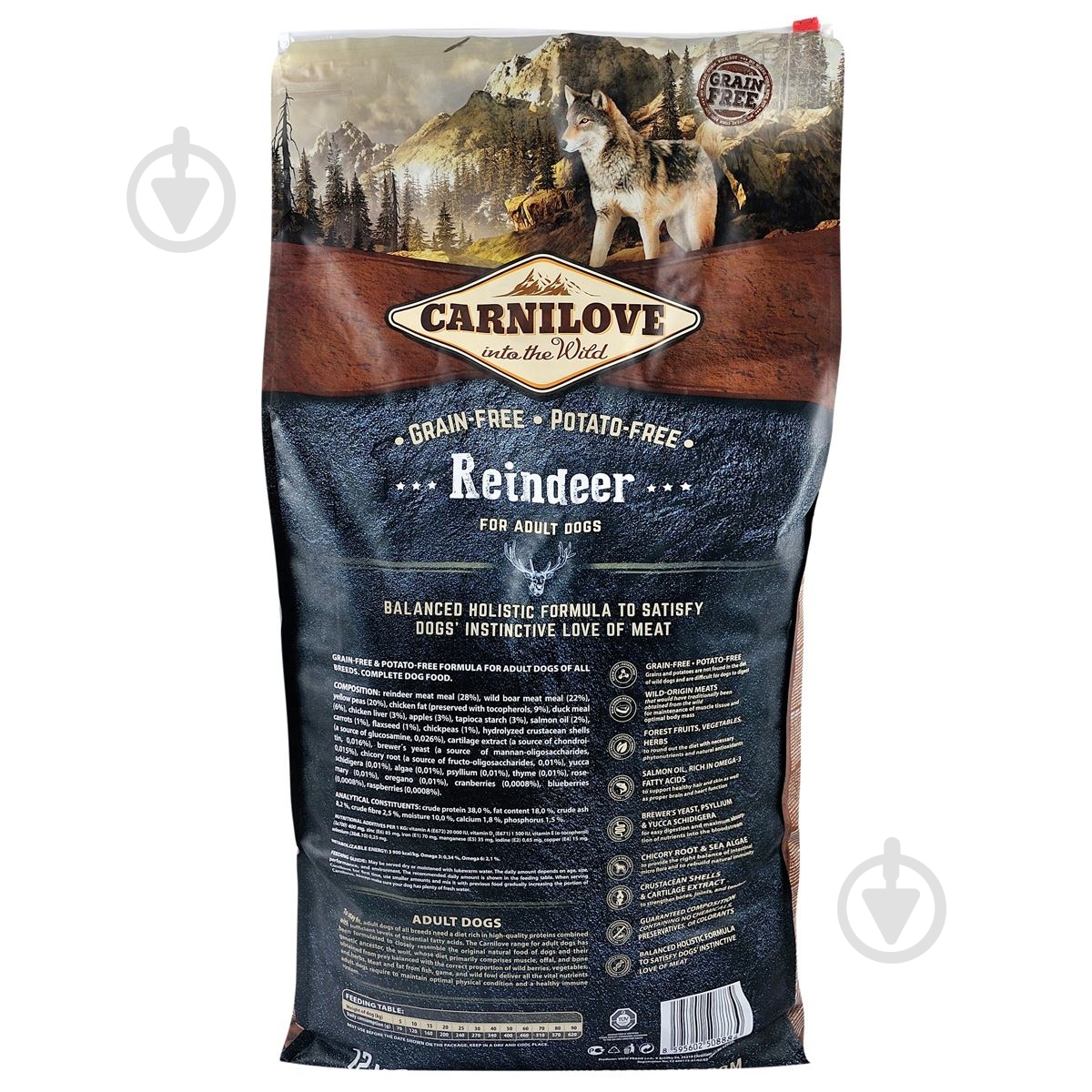 Корм сухой Carnilove Raindeer для взрослых собак всех пород оленина и кабан 12 кг - фото 3 Корм сухой Carnilove Raindeer для взрослых собак всех пород оленина и кабан 12 кг - фото 3