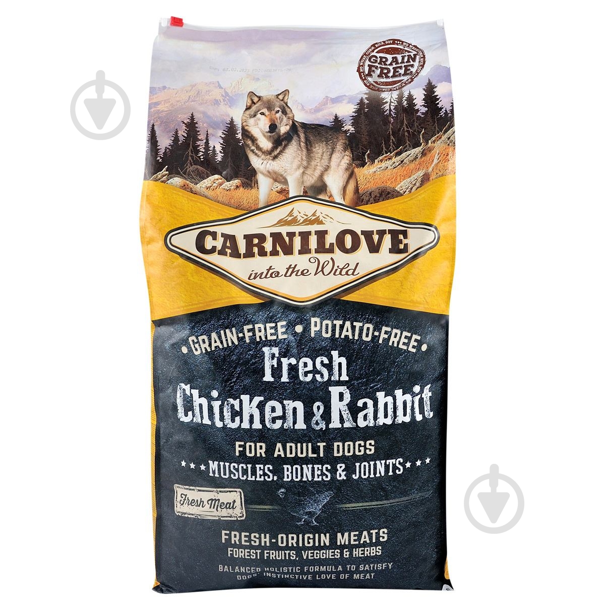 Корм сухой Carnilove Fresh Chicken & Rabbit для взрослых собак всех пород курица и кролик 12 кг - фото 2 Корм сухой Carnilove Fresh Chicken & Rabbit для взрослых собак всех пород курица и кролик 12 кг - фото 2