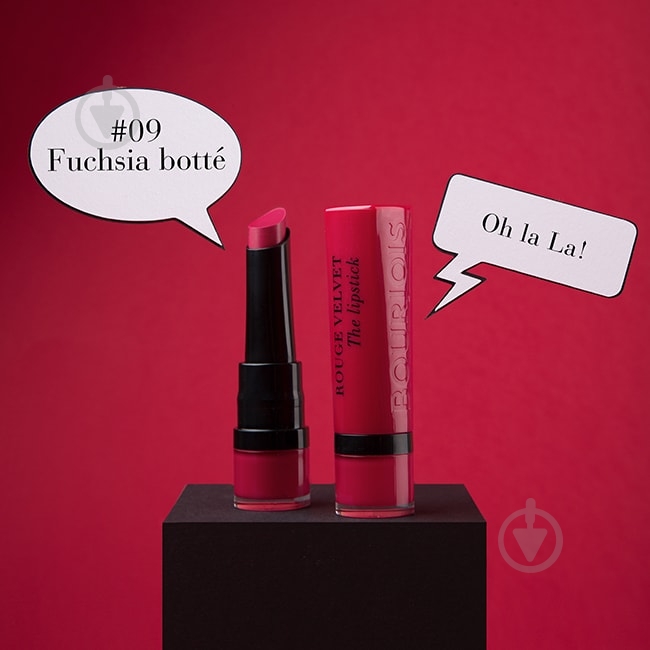 Помада губна Bourjois Rouge Edition Velvet №09 Fuchsia Botté 2,4 г - фото 4