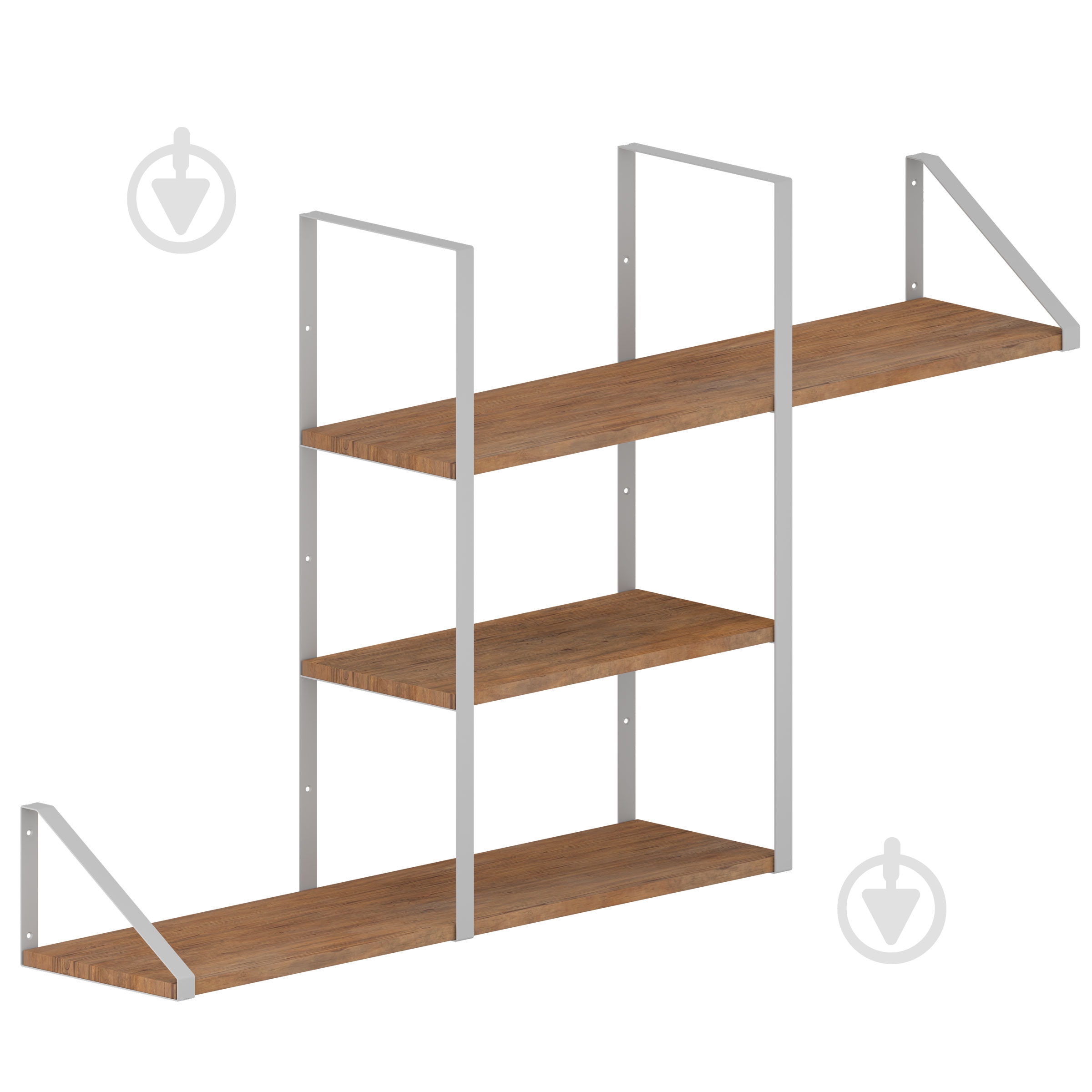 Кронштейн для полиць Valore Потрійний прямокутник Loft SW-TR-21 білий - фото 18