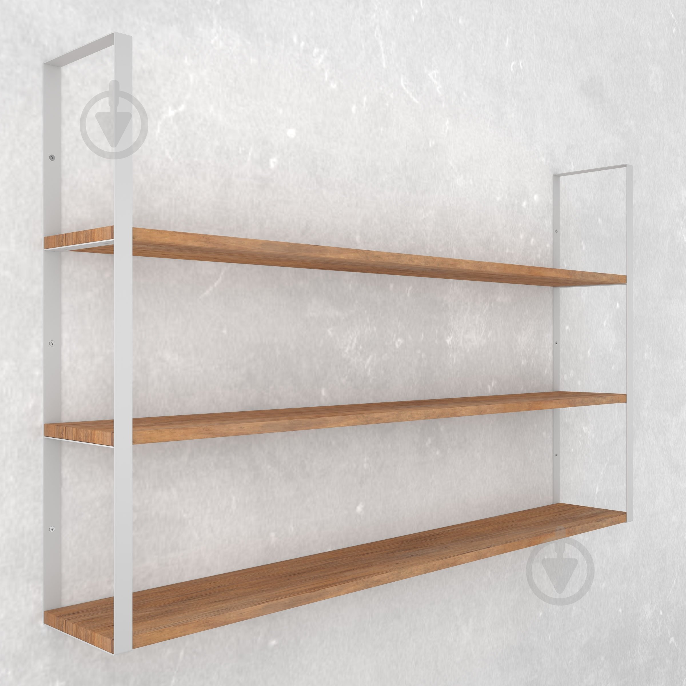 Кронштейн для полиць Valore Потрійний прямокутник Loft SW-TR-21 білий - фото 7