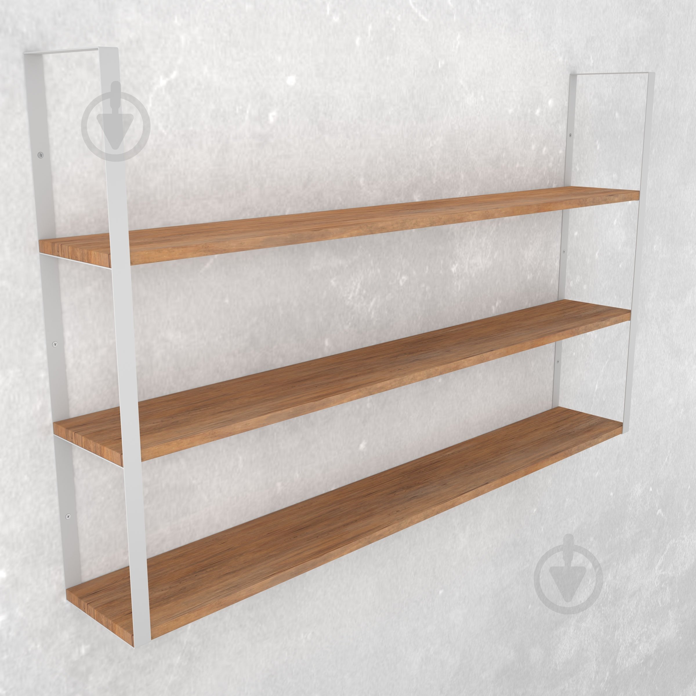 Кронштейн для полиць Valore Потрійний прямокутник Loft SW-TR-21 білий - фото 8